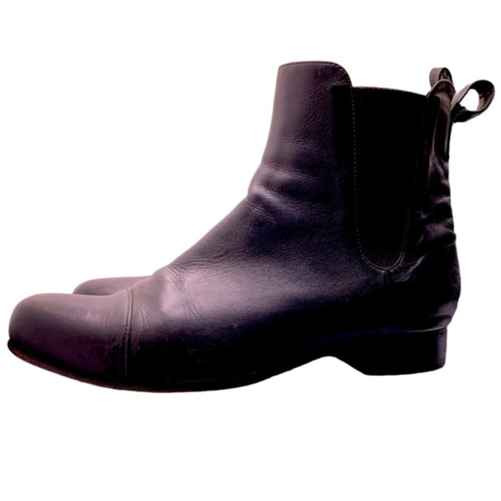 POPPY BARLEY The Chelsea Black Leather Ankle Boots